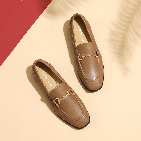 Women's Classic Horsebit Slip-On Loafers  - LIGHT COFFEE - 8
